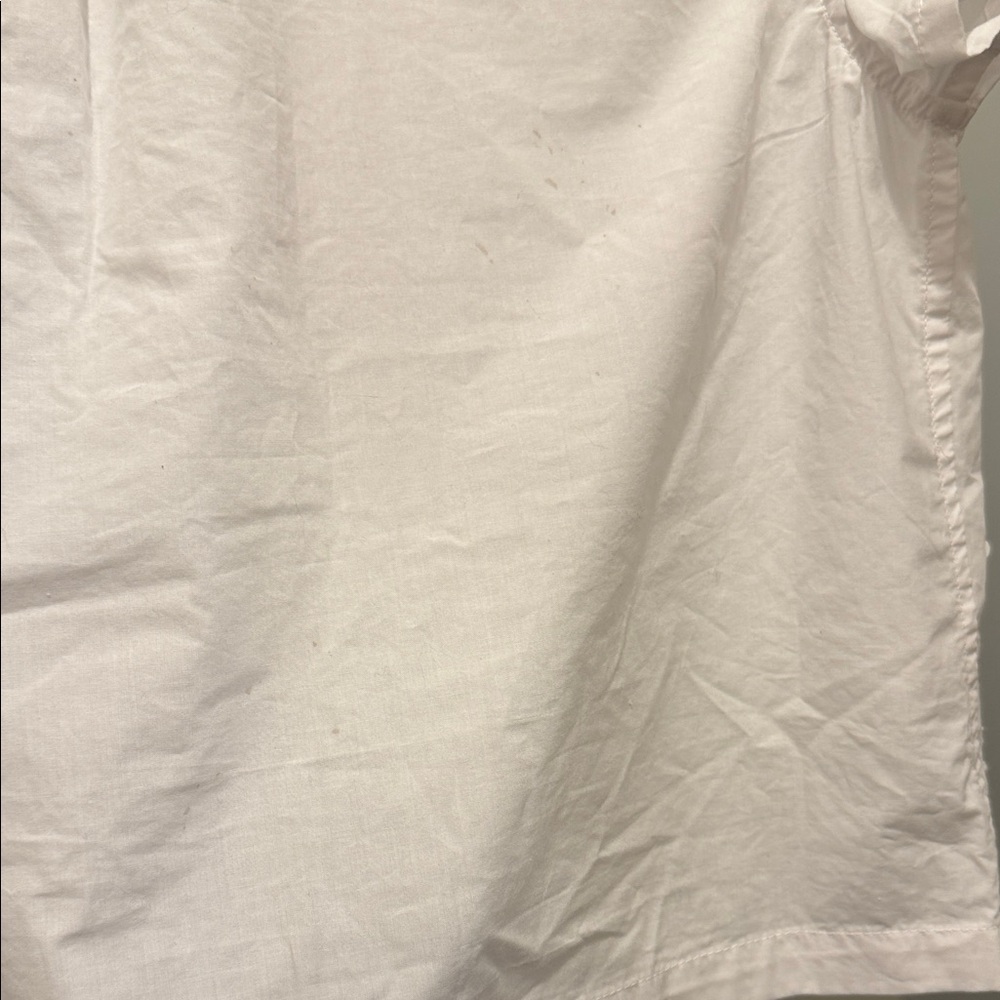 J. Crew Collection White Embroidered Short-Sleeve Button-Down Shirt 6 - Picture 8 of 9